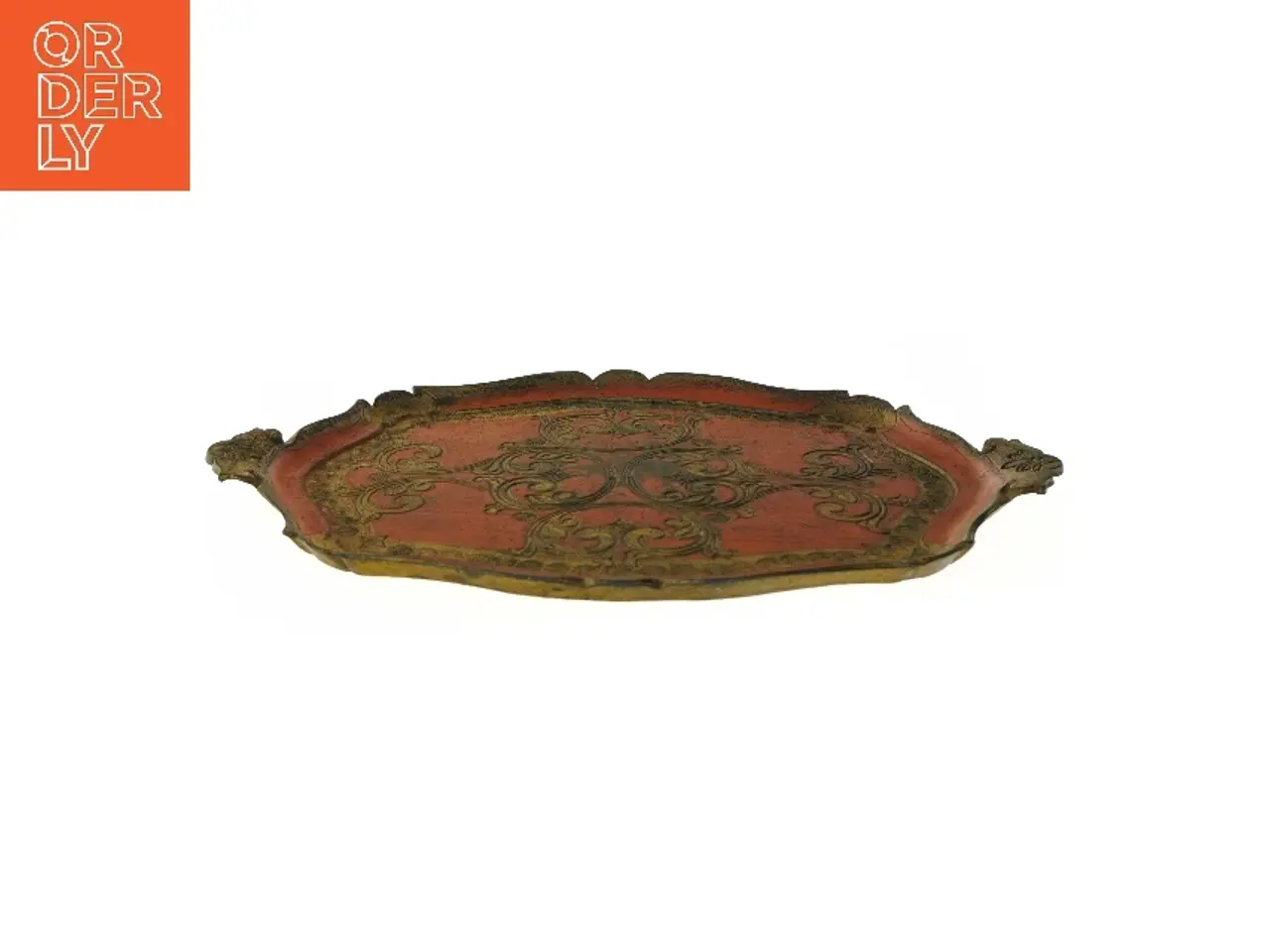 Billede 3 - Dekorativ bakke med mønster (str. 51x34,5 cm)