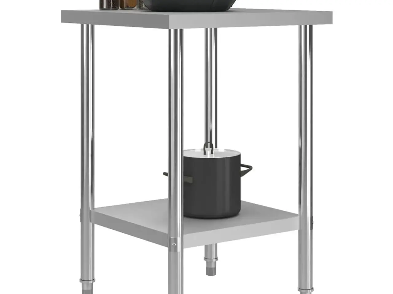 Billede 2 - Arbejdsbord til køkken 60x60x85 cm rustfrit stål