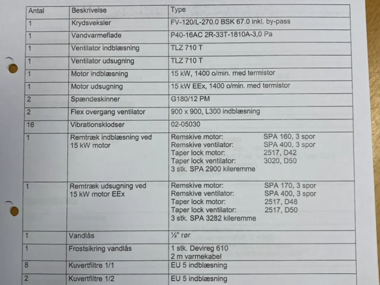 Billede 3 - Ventilationsanlæg med krydsvarmeveksler