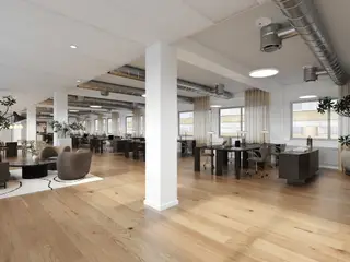 Bygmestervej 10. 3. sal – kontor med direkte udgang til tagterrasse