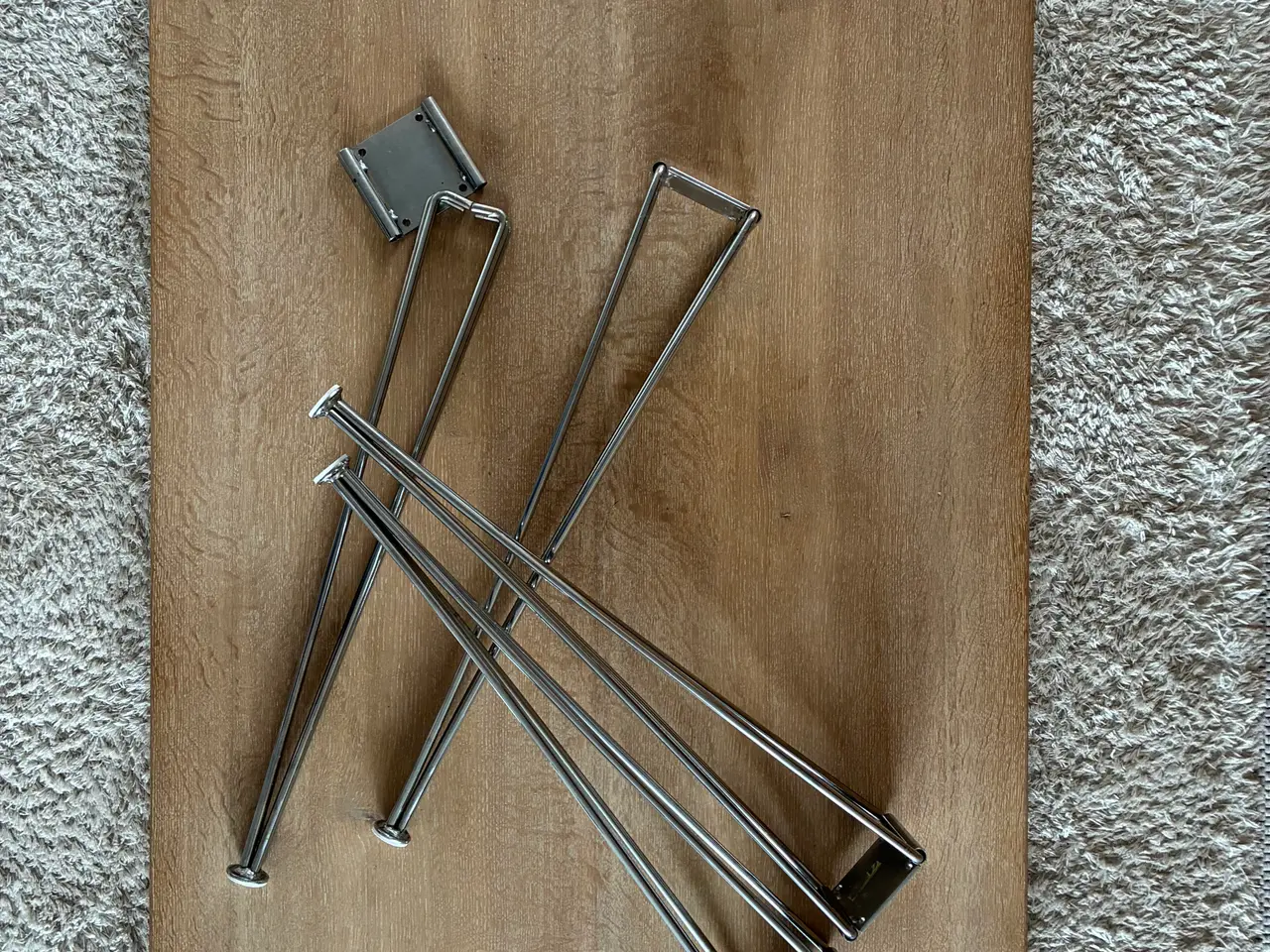 Billede 2 - 4 stk Piet Hein spisebordsben 70 cm stål