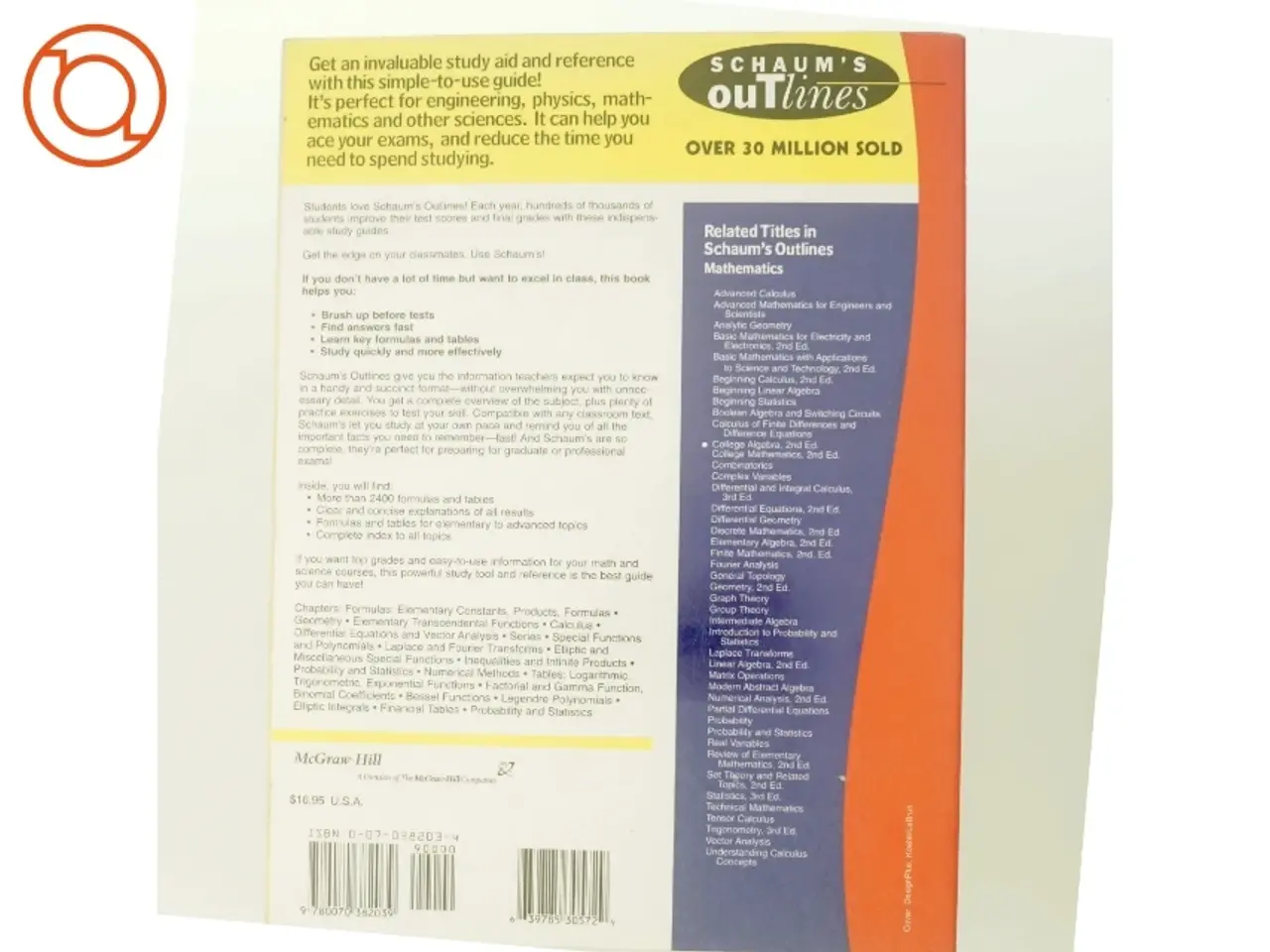 Billede 2 - Mathematical handbook of formulas and tables (Bog)