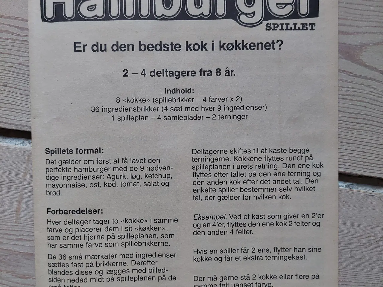 Billede 5 - Komplet Hamburger spil
