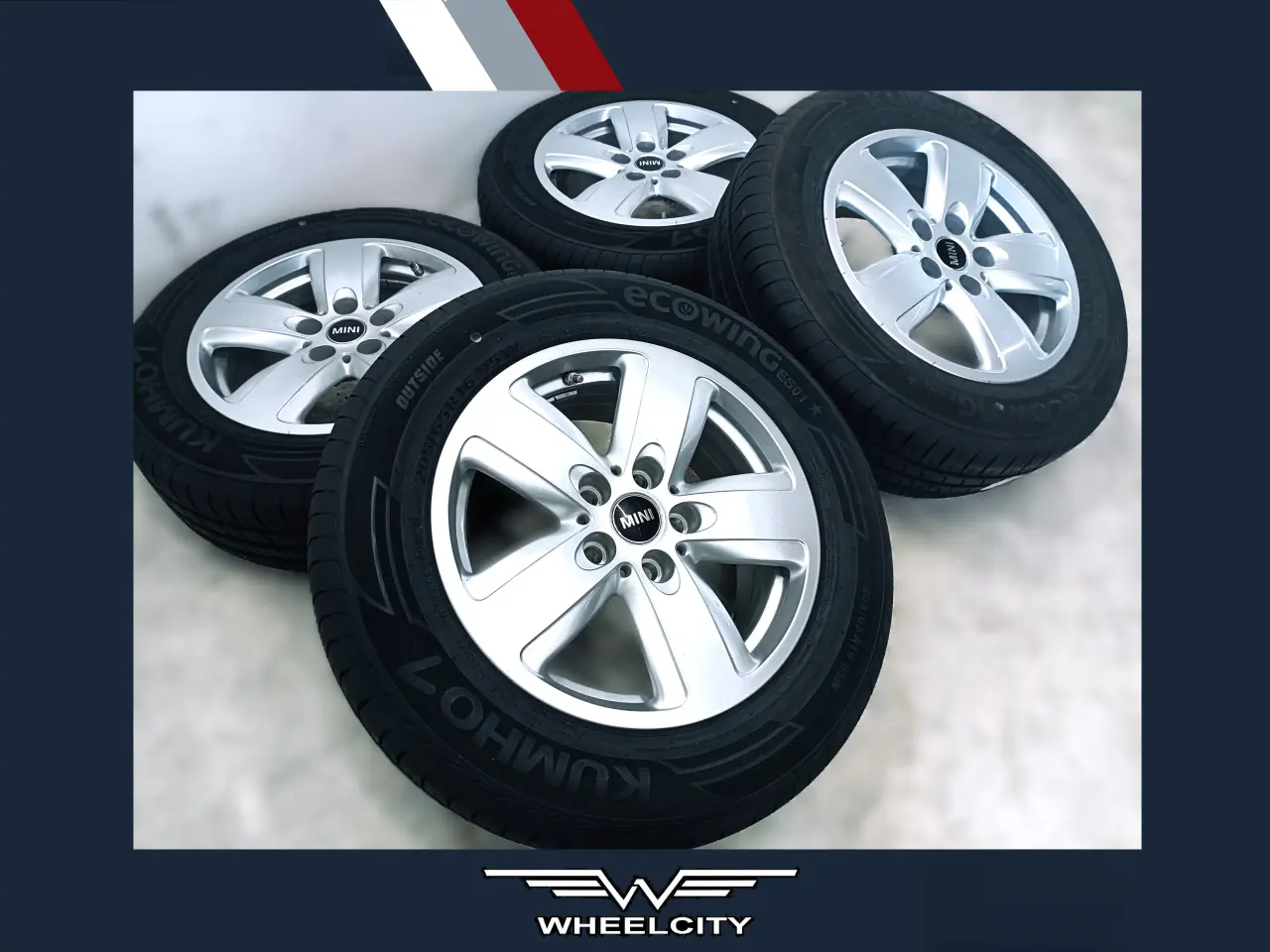 Billede 1 - 5x112 16" ET41 nav 66,6ø MINI sommersæt inkl. TPMS