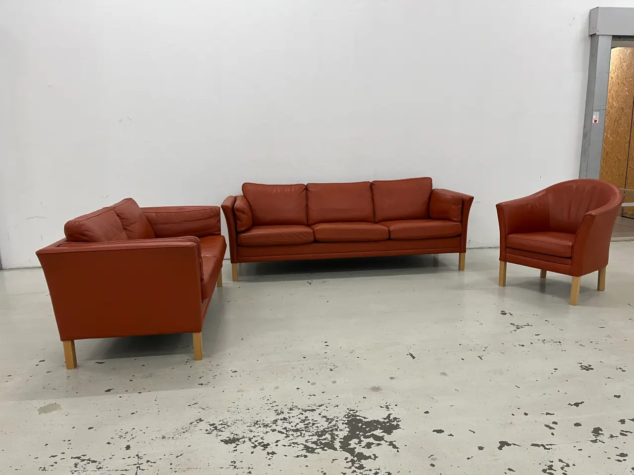 Billede 2 - Mogens Hansen MH2225 3+2,5 Pers. Med Gefion læder.