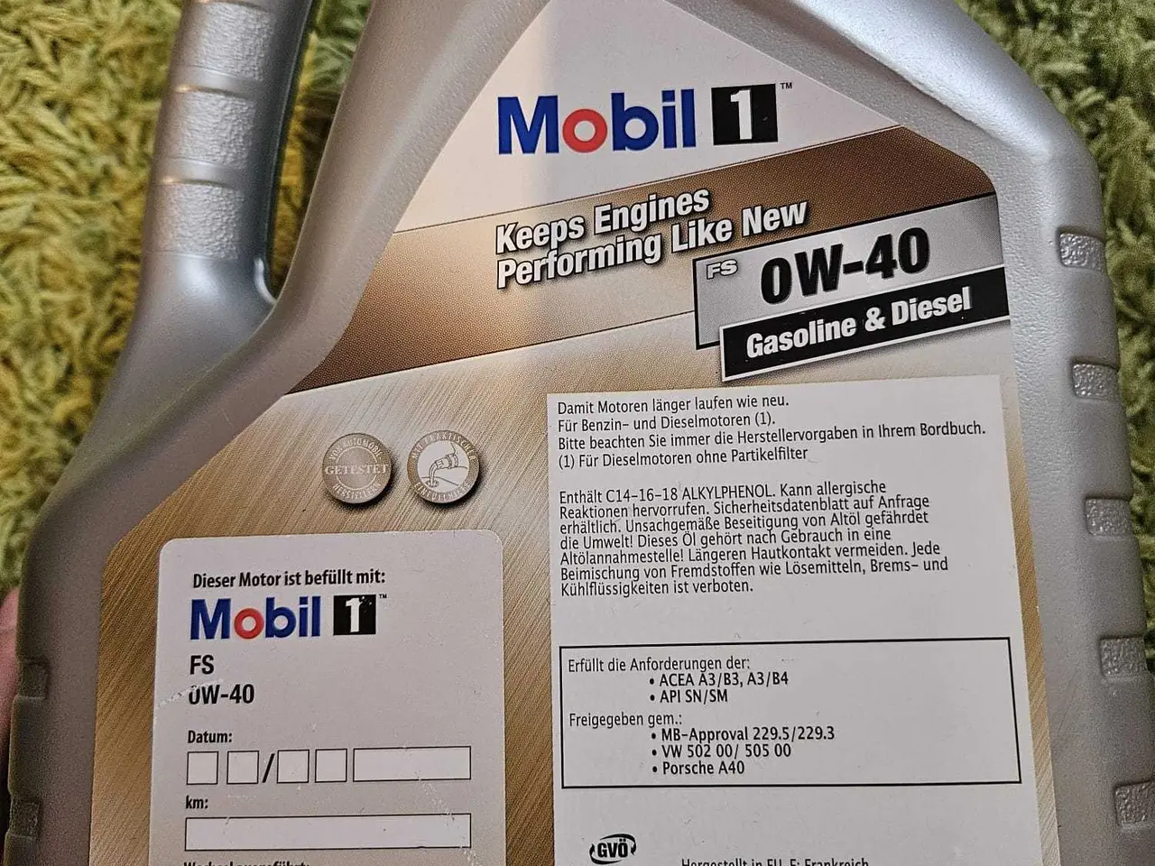 Billede 2 - Motor Olie Mobil 1 0W-40
