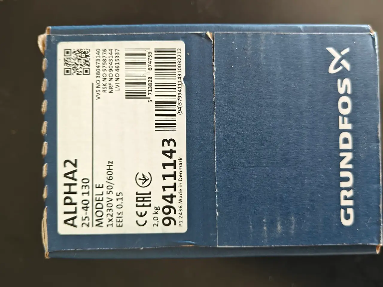 Billede 1 - Grundfos ALPHA2 25-40 130