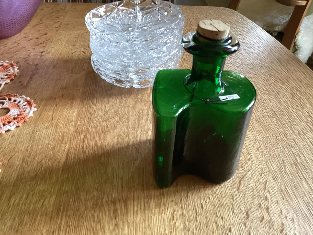 Billede 1 - Holmegård flaske og 6 Isasietter