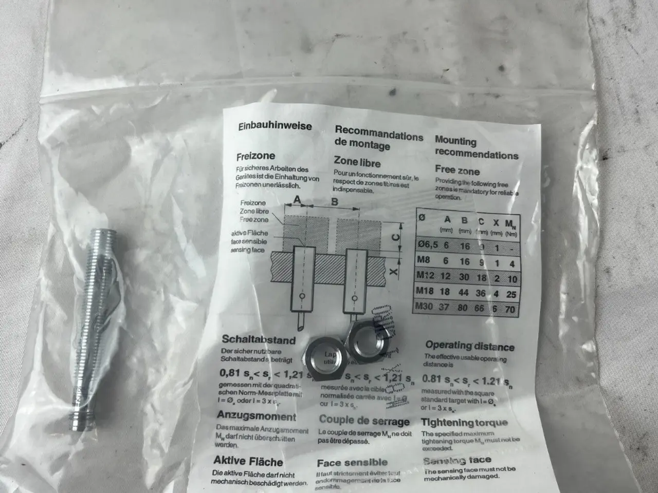 Billede 6 - SICK IN08-03BPS-ZT1 Inductive Proximity Sensor 3mm