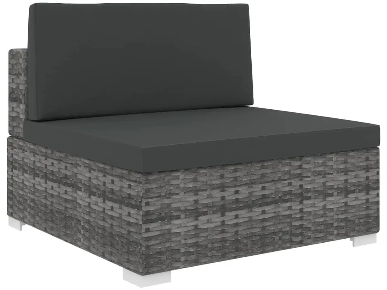 Billede 1 - Midtersæde til havesofa med hynder i polyrattan - grå