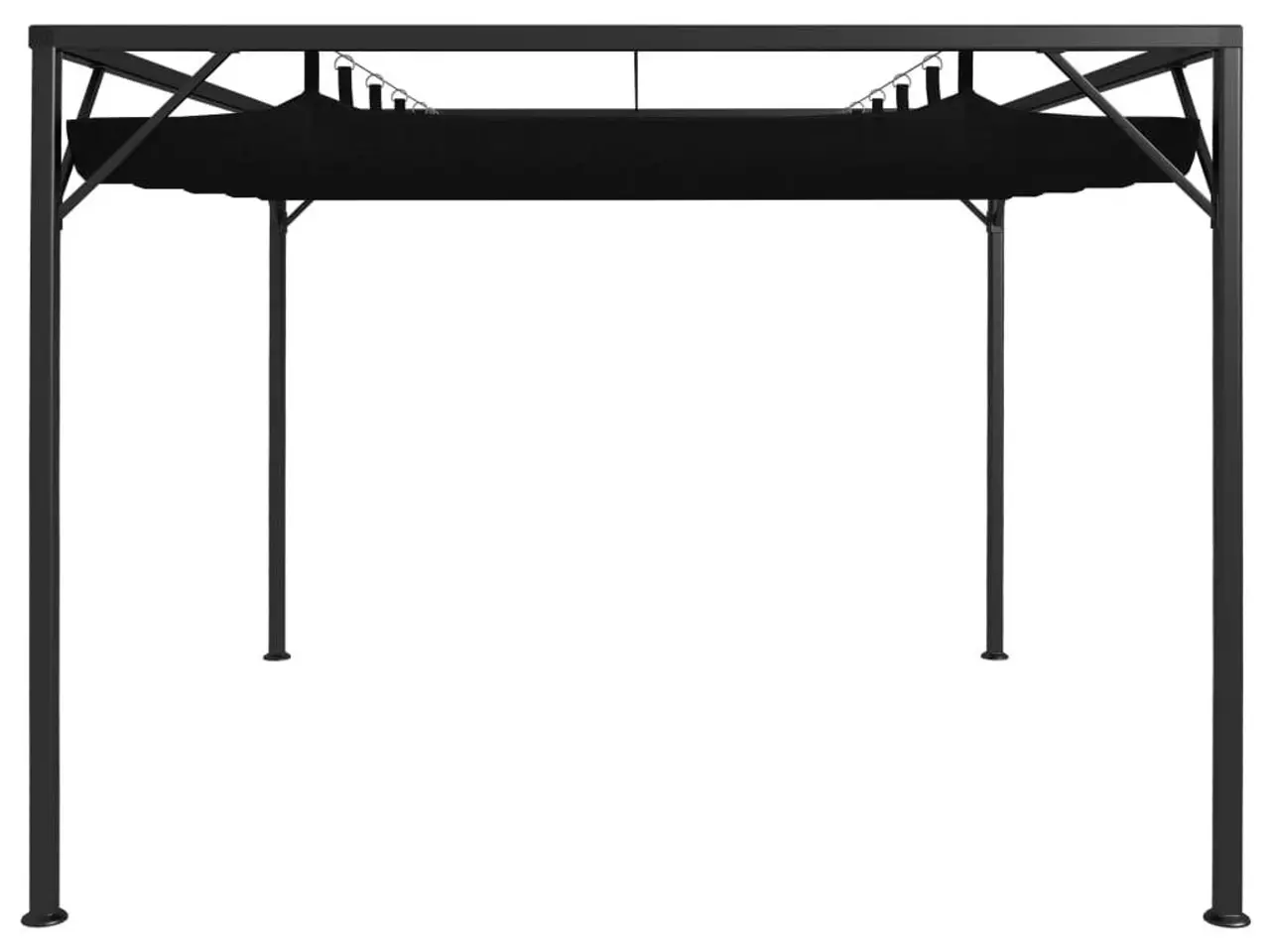 Billede 2 - Pavillon med sammenrulleligt tag 3x3 m antracitgrå