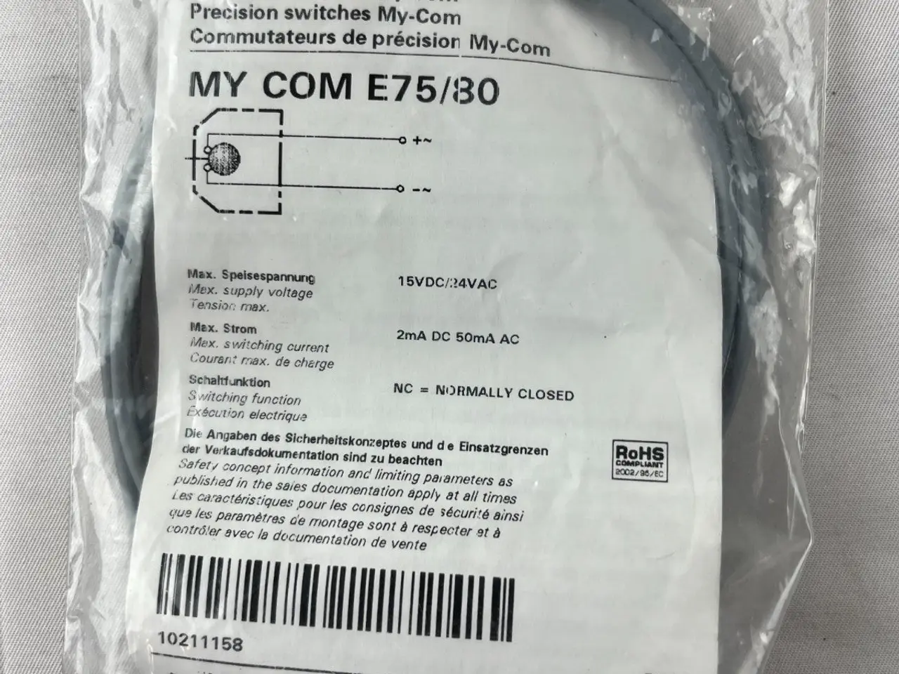 Billede 3 - Baumer MY COM E75/80 Precision kontakt M6 NC