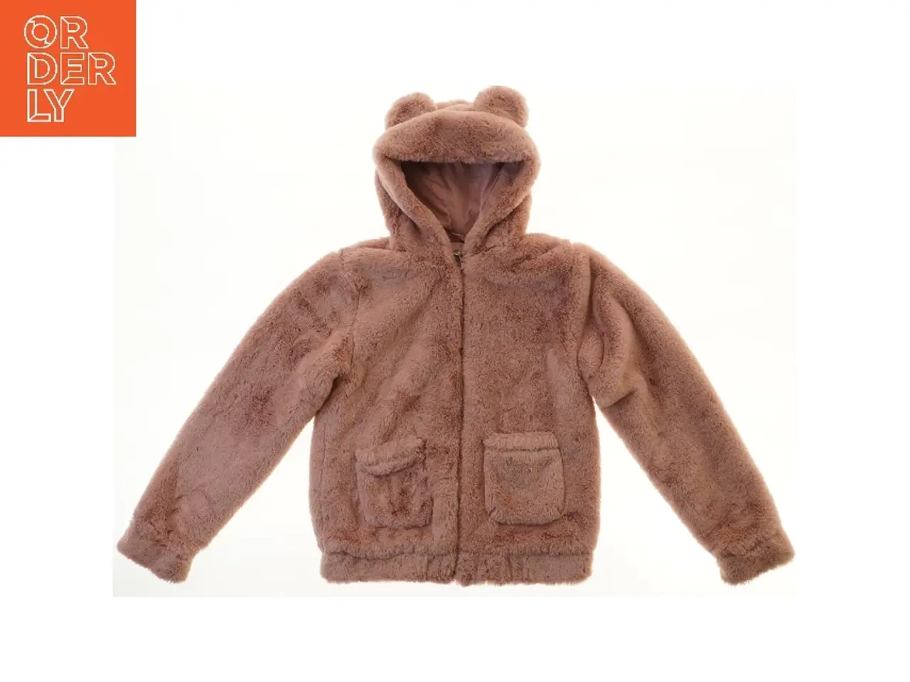 Billede 1 - Plysjakke med hætte fra H&M (str. 158)