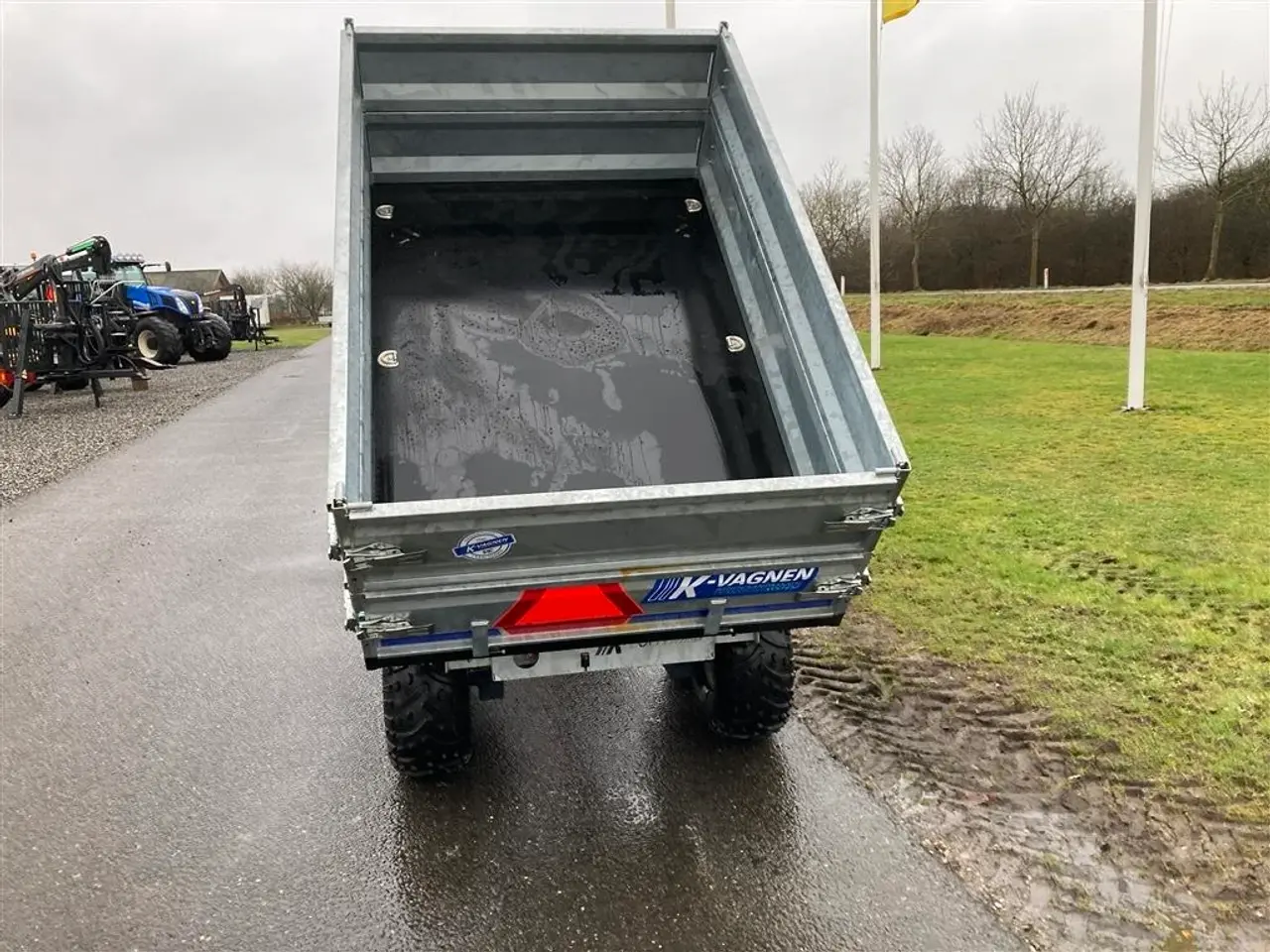 Billede 5 - K-vogne K-OFFROAD 1,2 tons Boggievogn med 3-vejs tip og høje sider.