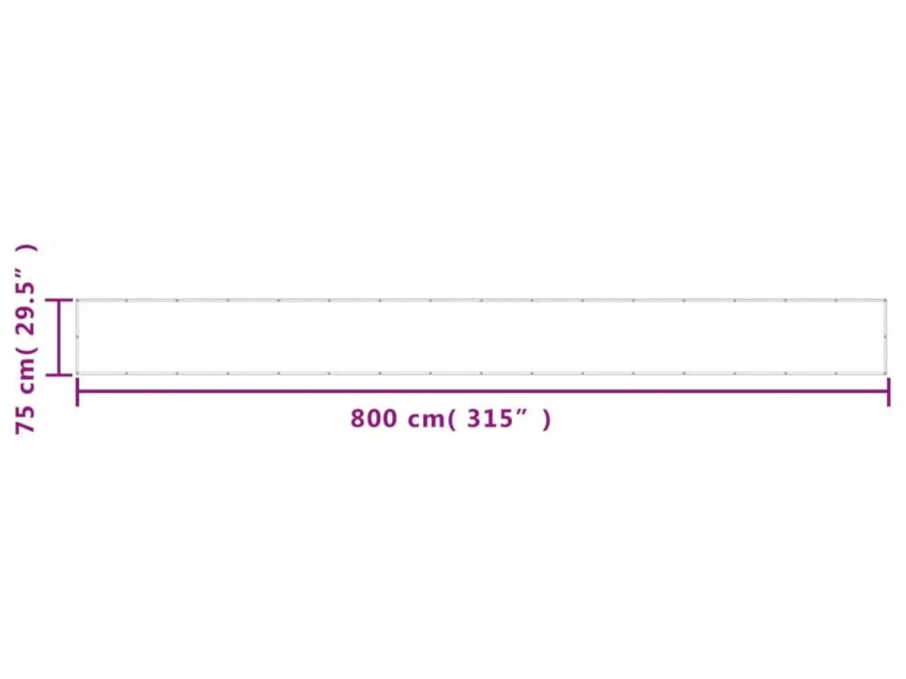 Billede 6 - Altanafskærmning 75 × 800 cm - 100 % polyester, sort