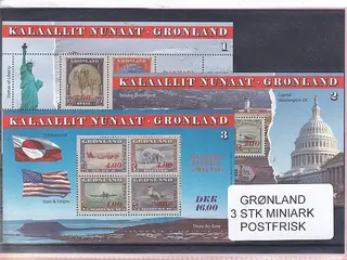 Grønland - 3 Miniark - Postfrisk