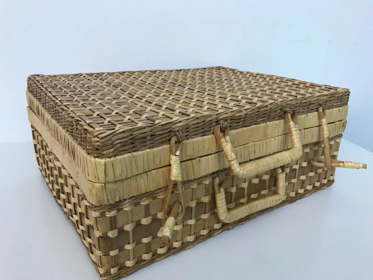 Billede 4 - Retro picknick kurv i flet