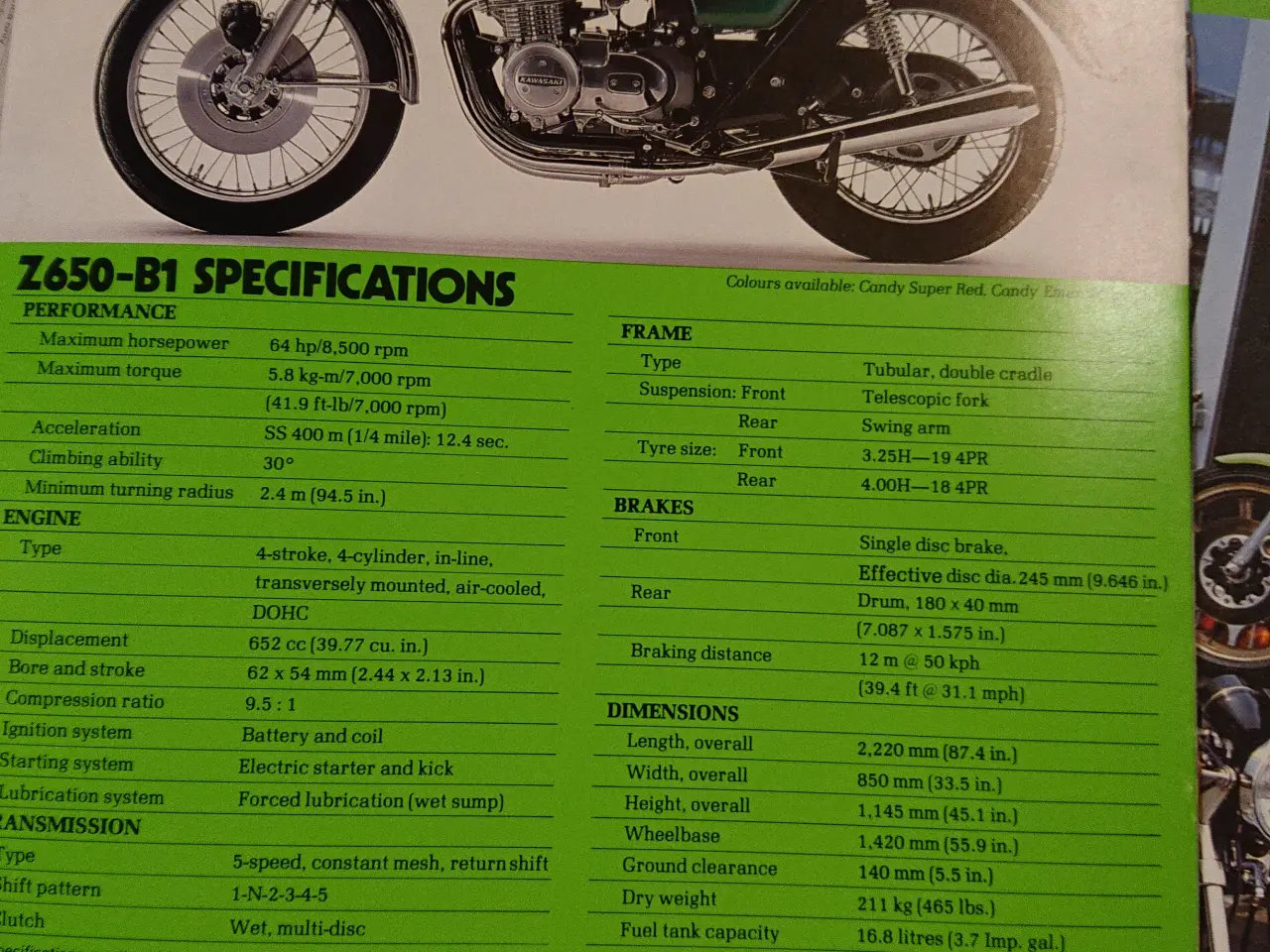 Billede 4 - org. Kawasaki Brochure 