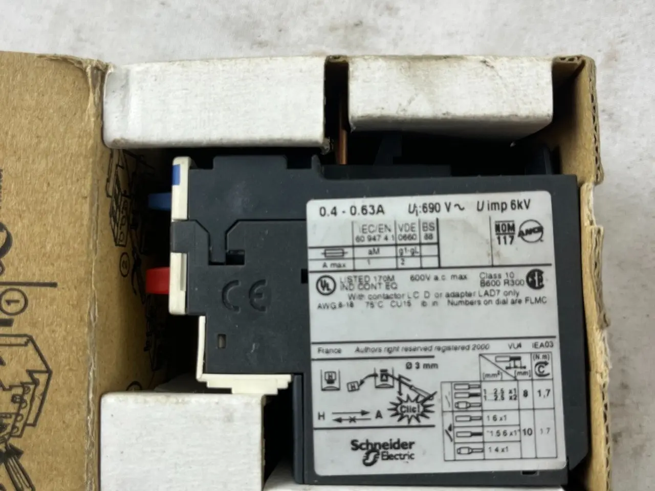 Billede 2 - Schneider Electric TeSys LRD04 0.4–0.63A Thermal