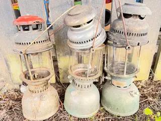 Vintage Petromax & Optimus petroleumslamper