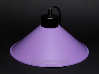 Retro Lampeskærm med ophæng - Lilla - Højde 9,0 cm - Diameter 27,0 cm.