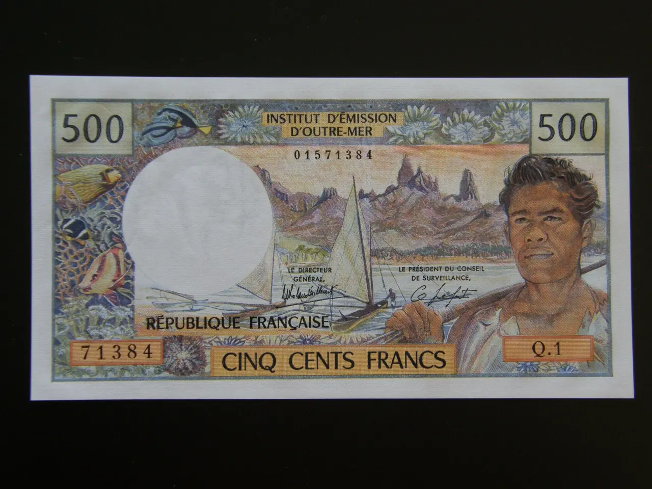 Billede 1 - New Caledonia 500 Francs 1969-92 P60d Unc.
