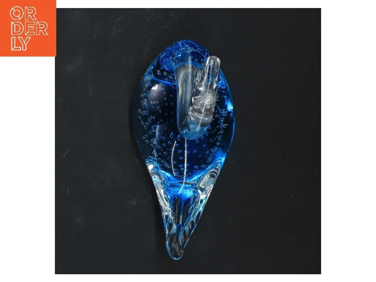 Billede 3 - Glas svane figur (str. 11x5x12 cm)fra holmegaard