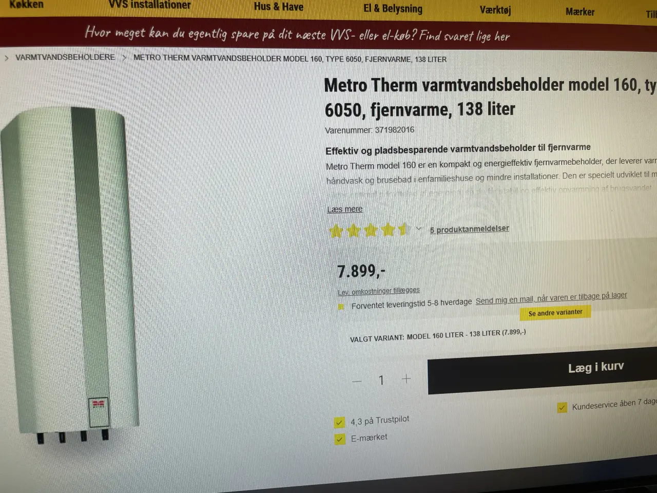 Billede 4 - metro term vand varmer