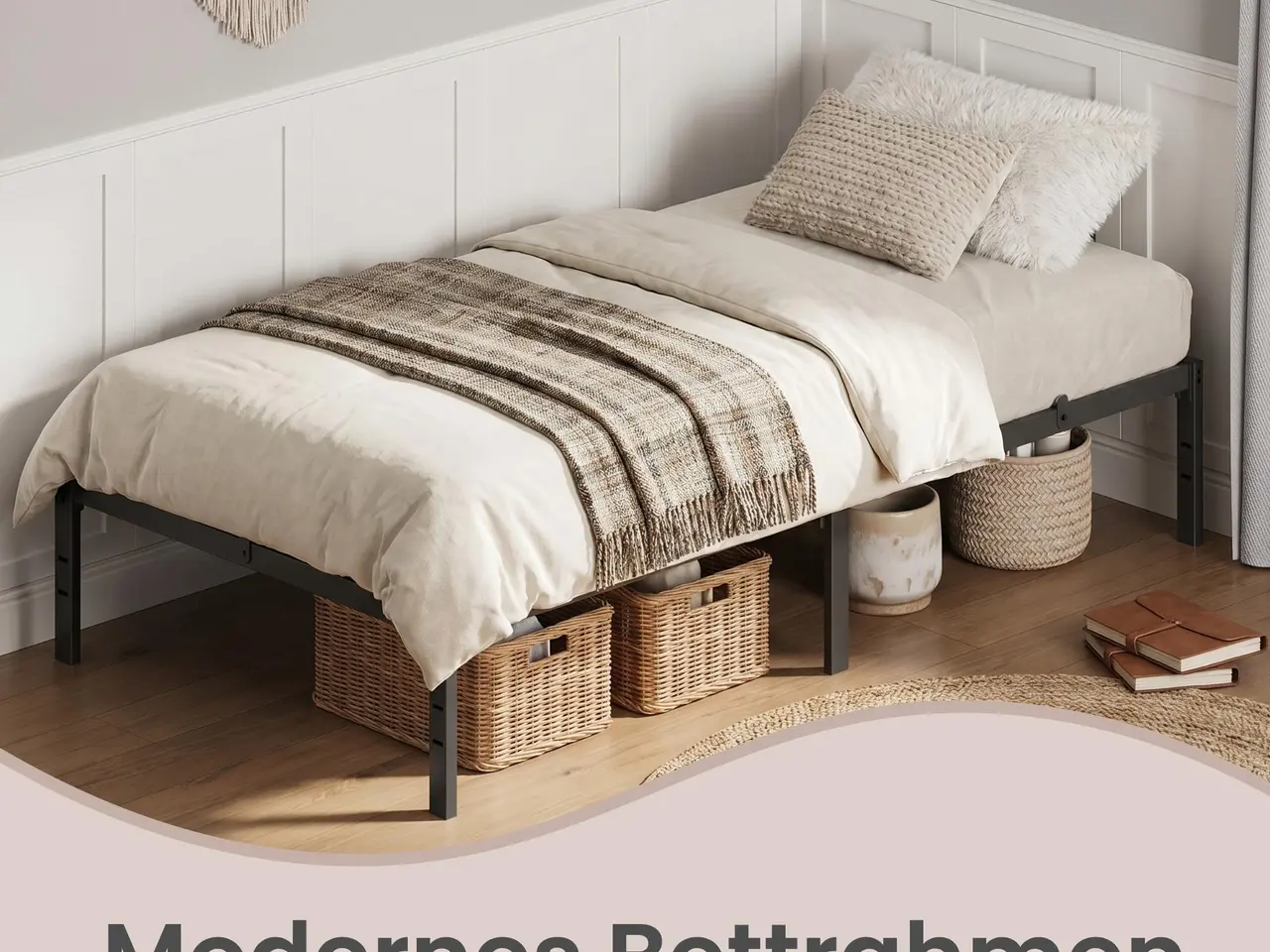 Billede 7 - Sengestel 90 x 200 cm i stål - mat sort