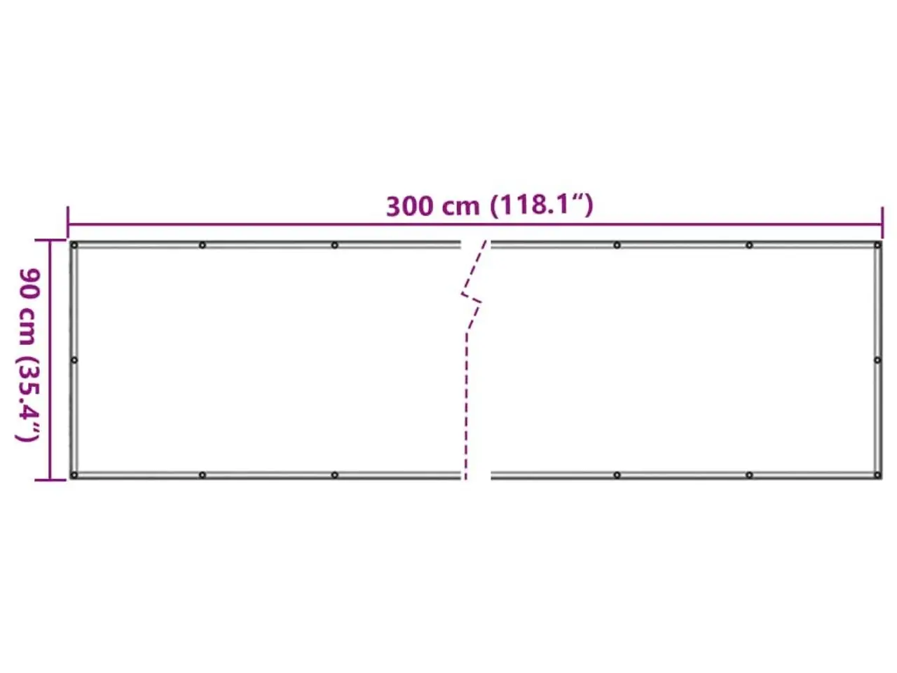 Billede 6 - Altanafskærmning 90 x 300 cm - antracitgrå