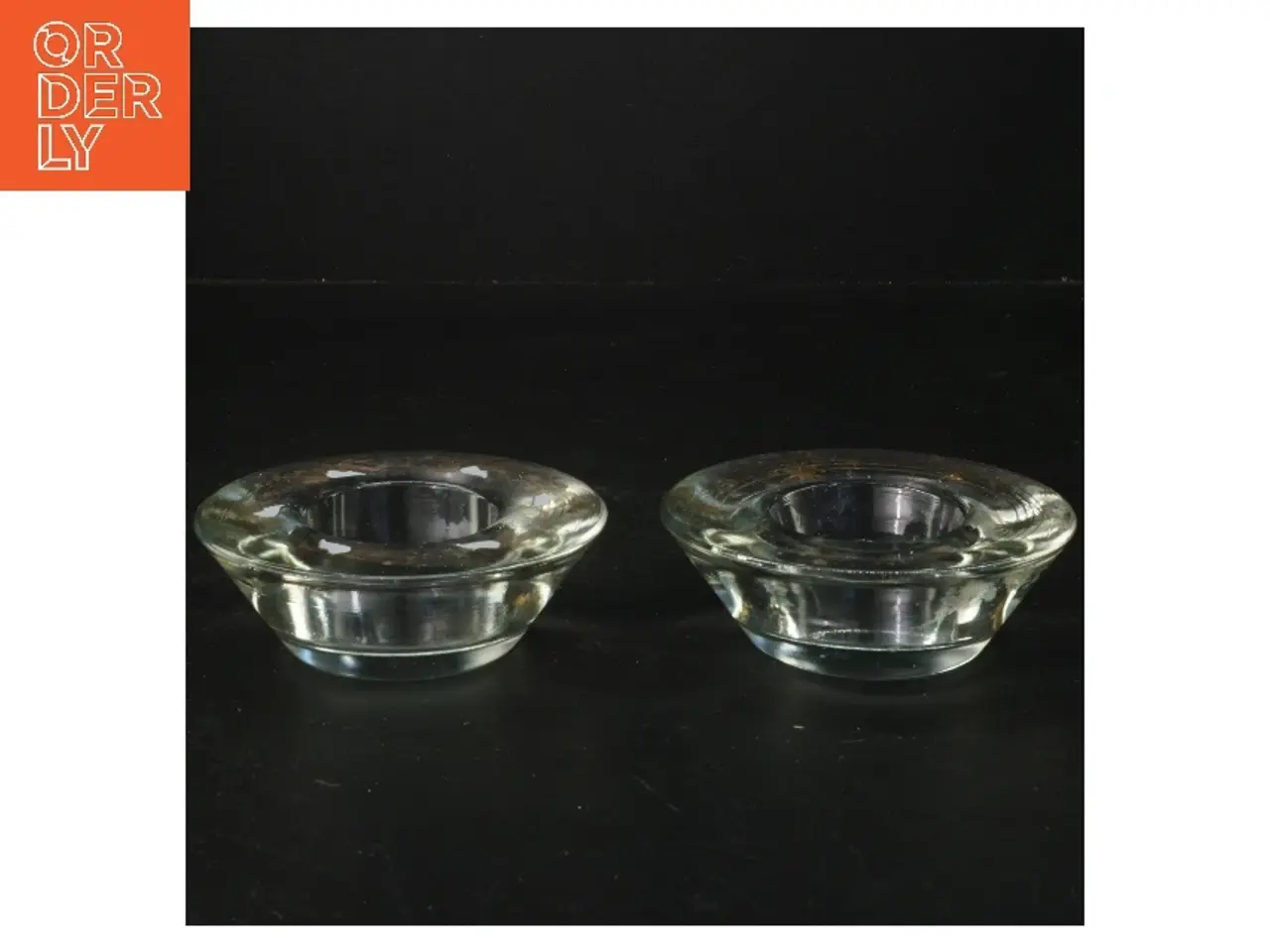 Billede 1 - To glas lysestagerfra holmegaard (str. Ø 11 cm)