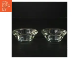 To glas lysestagerfra holmegaard (str. Ø 11 cm)