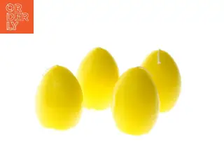 Sæt af 4 nye gule stearinlys (str. 4 stk 7 cm)