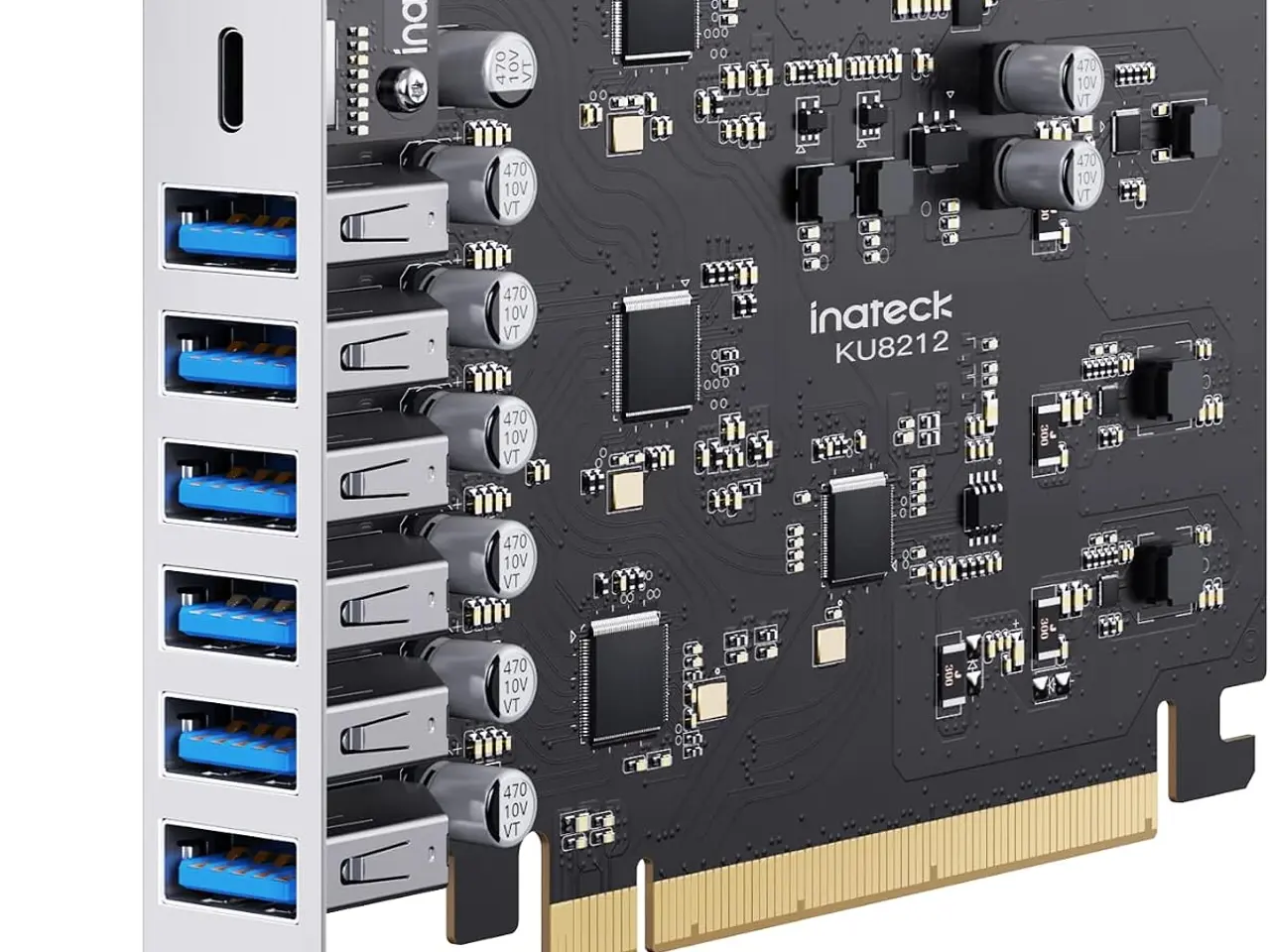 Billede 3 - Inateck KU8212 8-port USB PCIe x16 Expansion Hub
