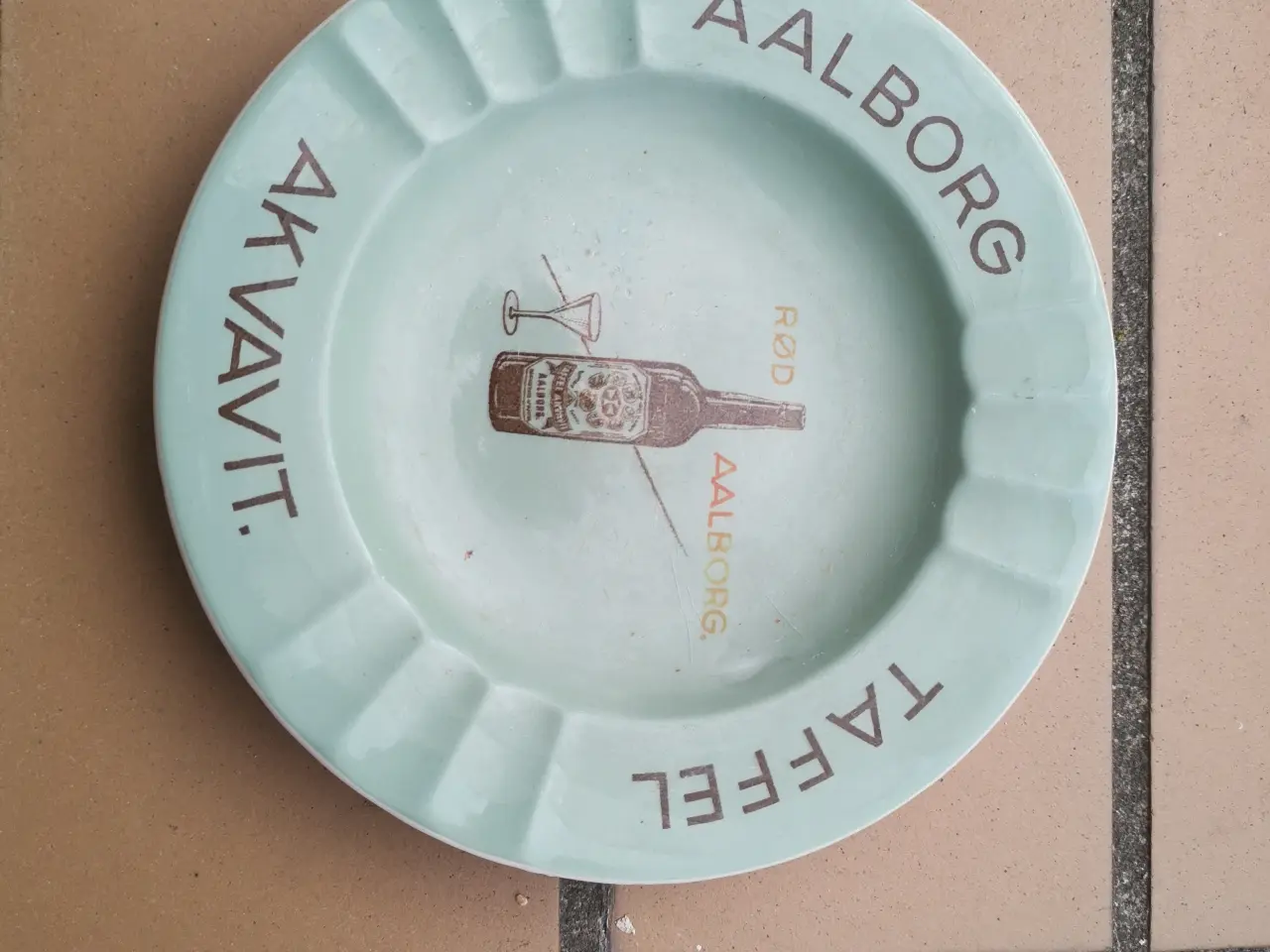 Billede 1 - Aluminia Aalborg Taffel Akvavit Platte eller Skål