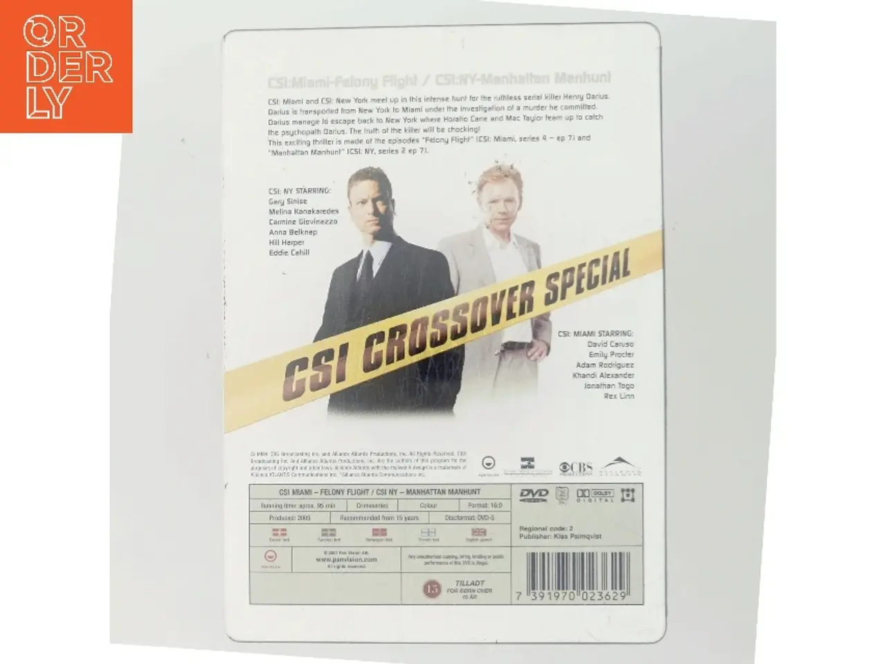Billede 3 - Csi: Crossover Special Steelc med David Caruso (DVD)