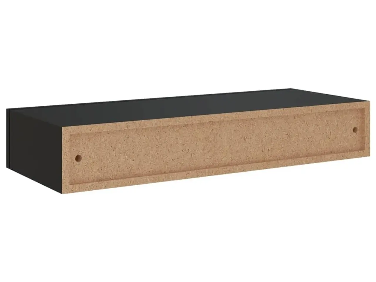Billede 6 - Væghylde med skuffe 60x23,5x10 cm MDF sort