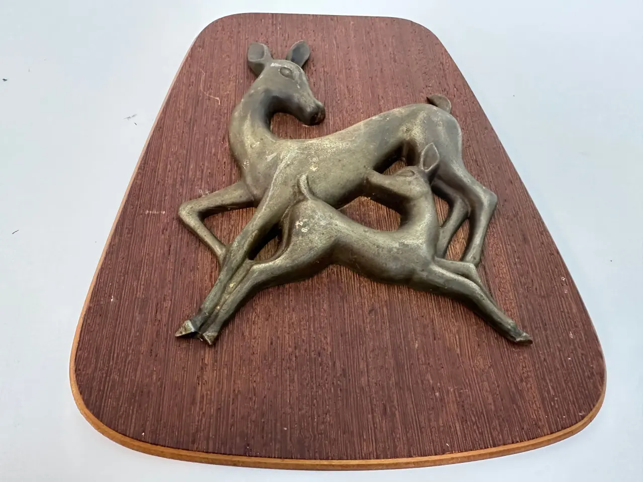 Billede 5 - Vægrelief i teak og bronze (rådyr)