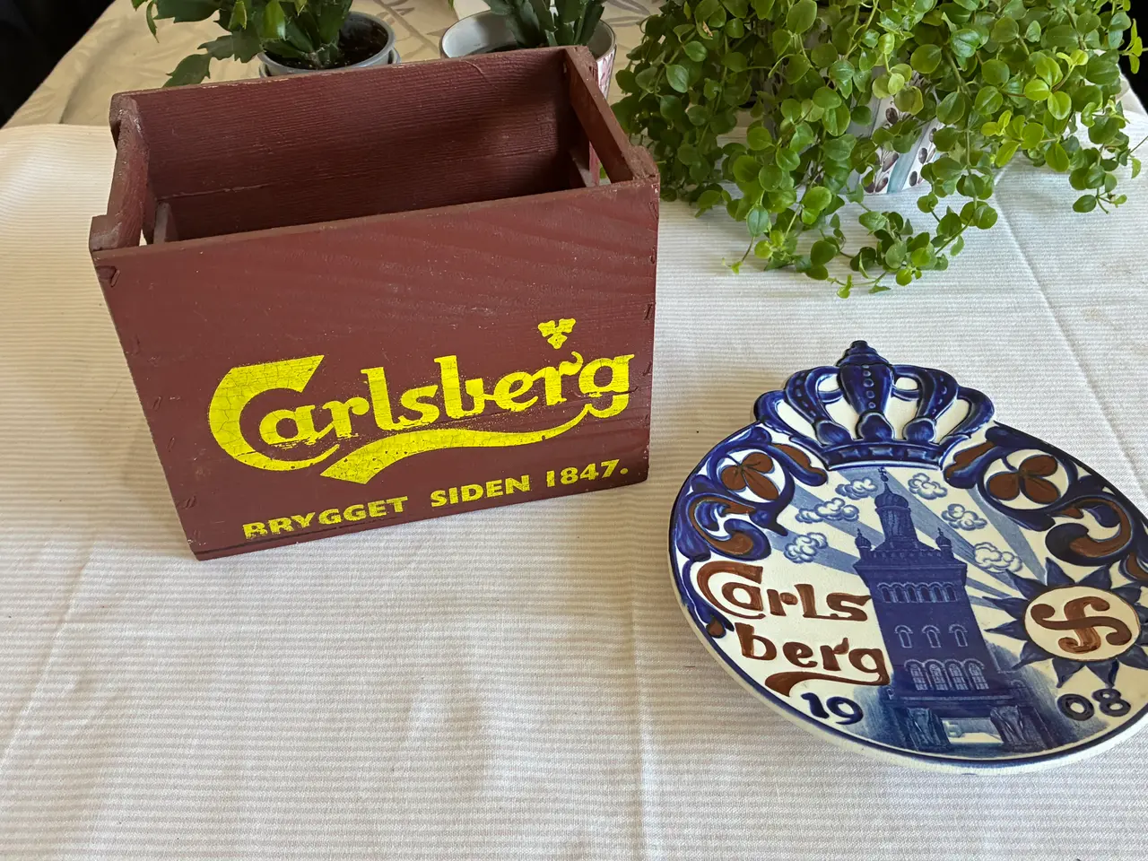 Billede 2 - Lille Carlsberg ølkasse i træ