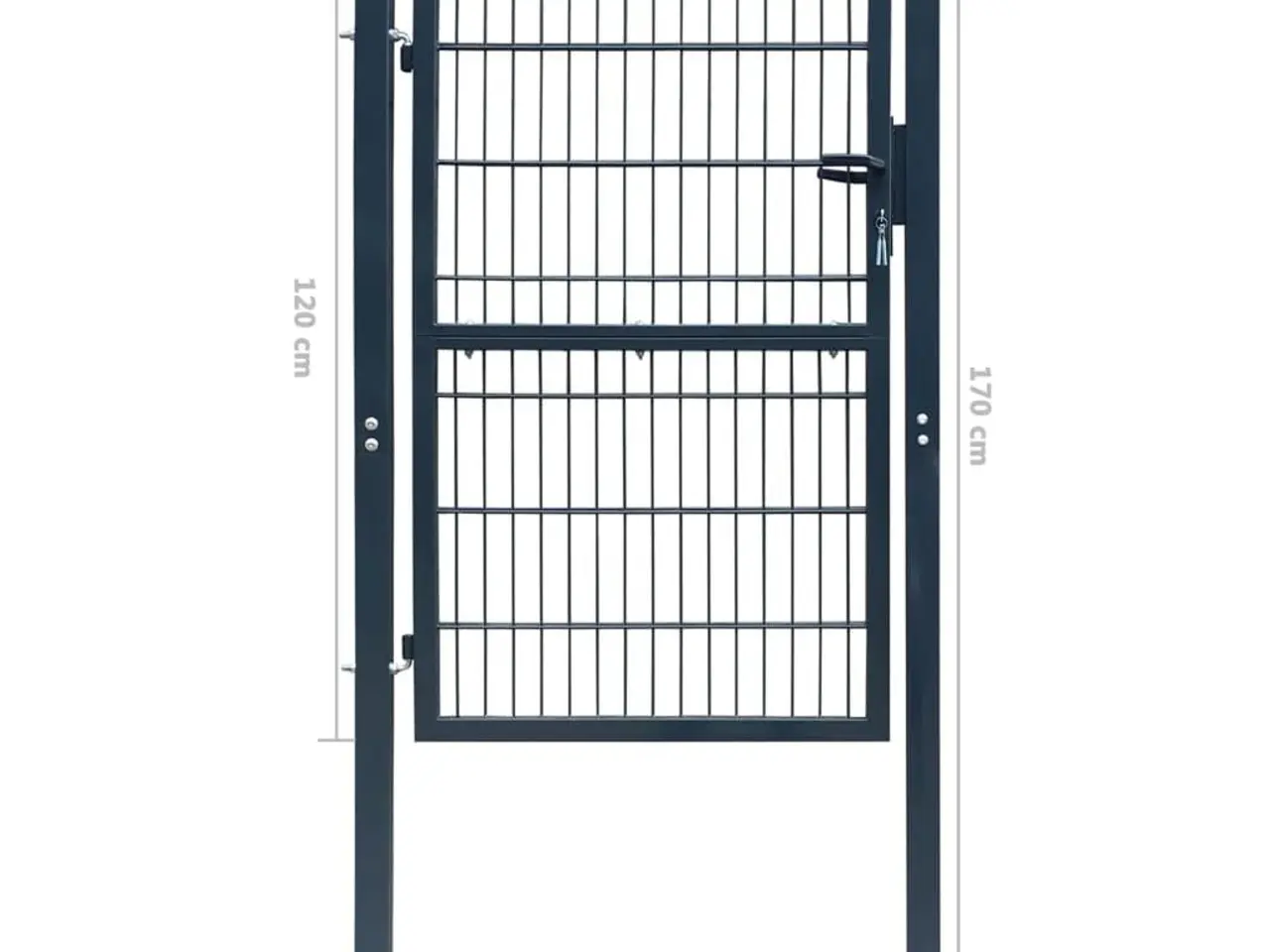 Billede 7 - 2D hegnslåge (enkelt) 106 x 170 cm antracitgrå