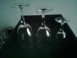 glas snaps  glas hvidvin  glas rødvin
