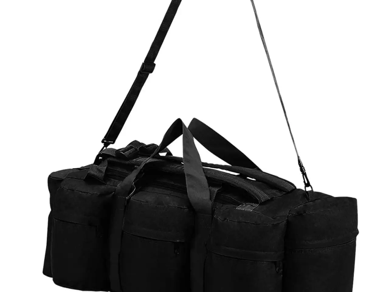 Billede 4 - Duffelbag 3-i-1 i army-stil - 45 l, sort
