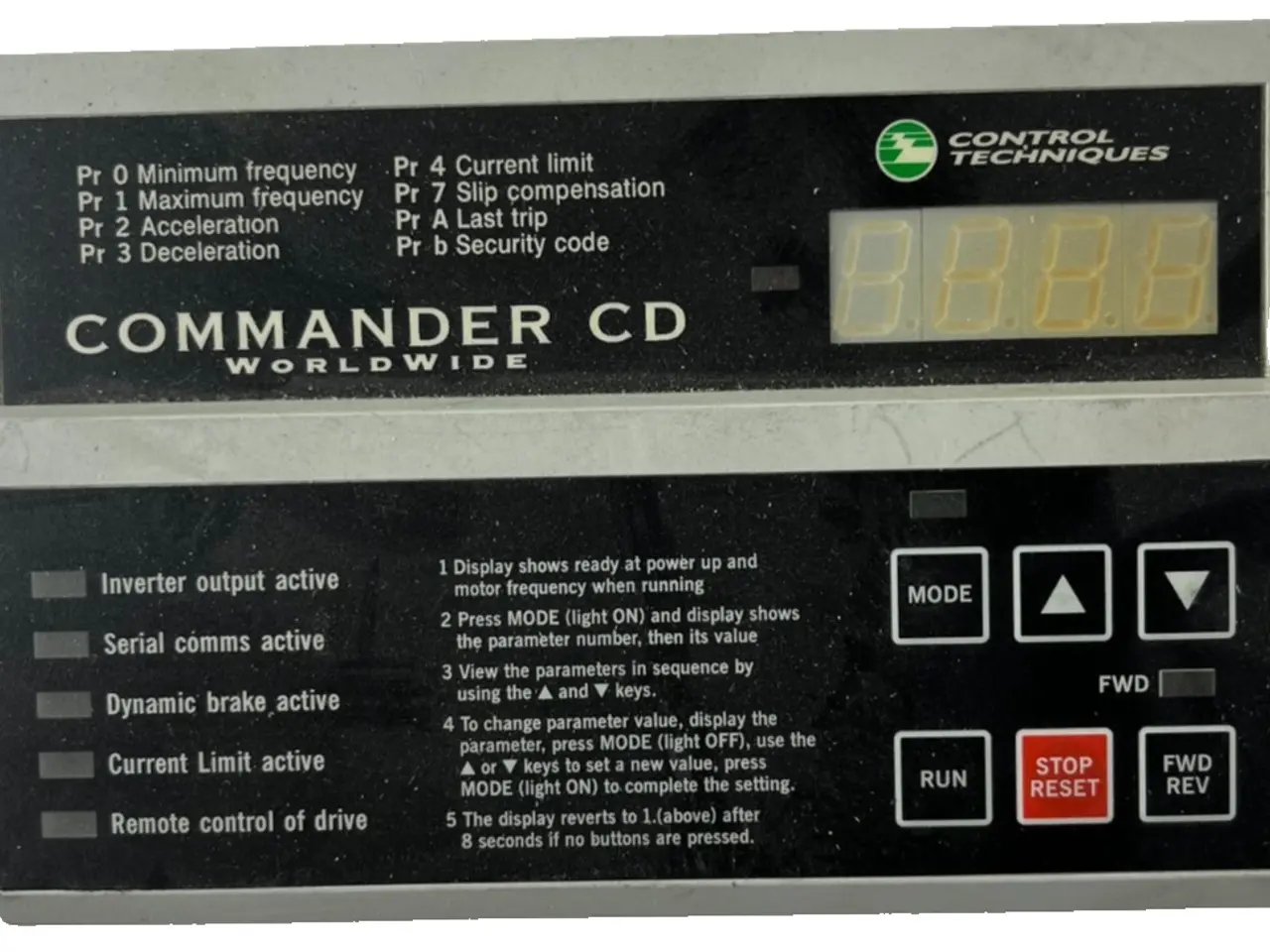 Billede 1 - Control Techniques Commander CD Keypad DCN 93400