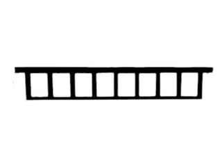Hængefyld lodrette 50x300 Sort