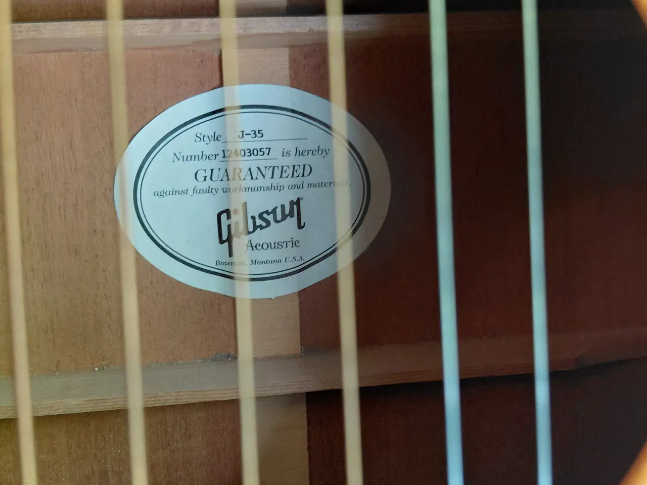 Billede 2 - Gibson J-35 akustisk guitar med original pick up