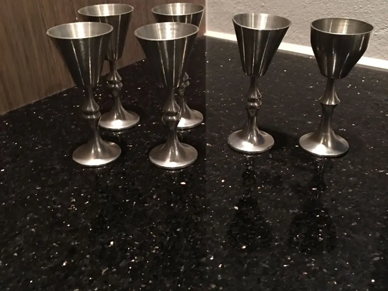 Billede 2 - 10 stk. snapseglas i tin