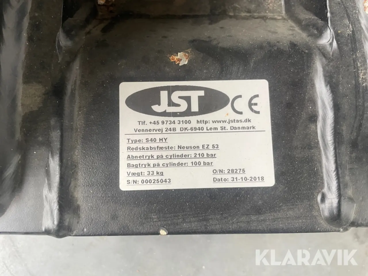 Billede 11 - Hydraulisk hurtigskifte JST S40HY