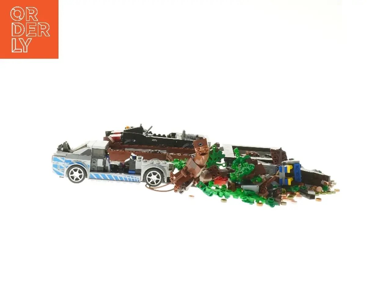 Billede 3 - LEGO byggesæt med biler og elementer fra Lego