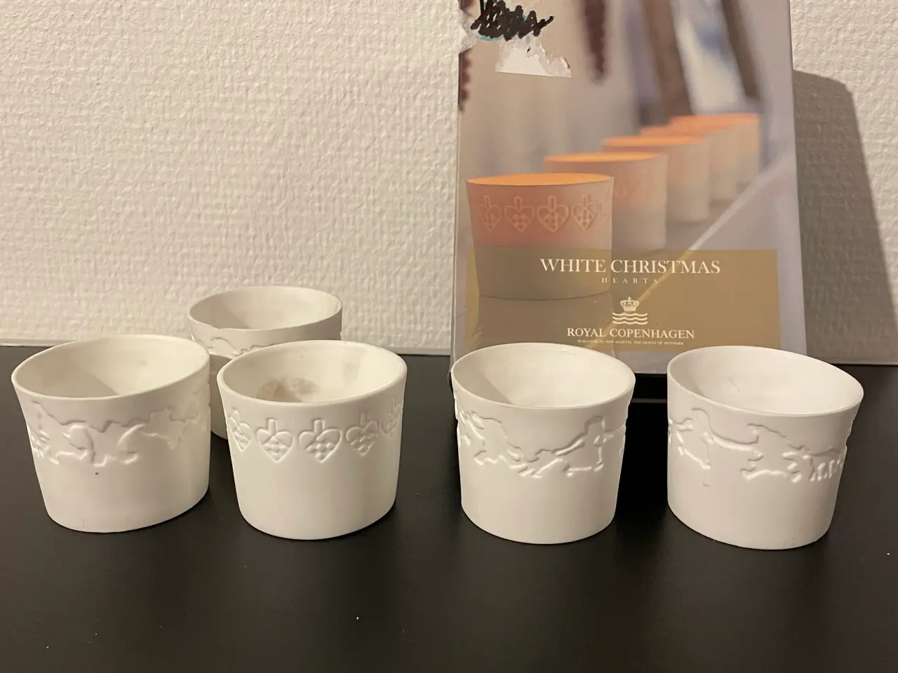 Billede 1 - White Christmas fyrfadsstager