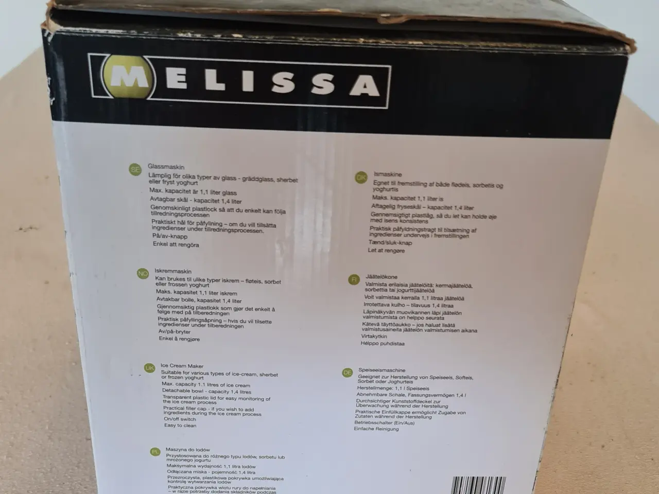 Billede 2 - Melissa NCJ-28-90 Ismaskine hvid